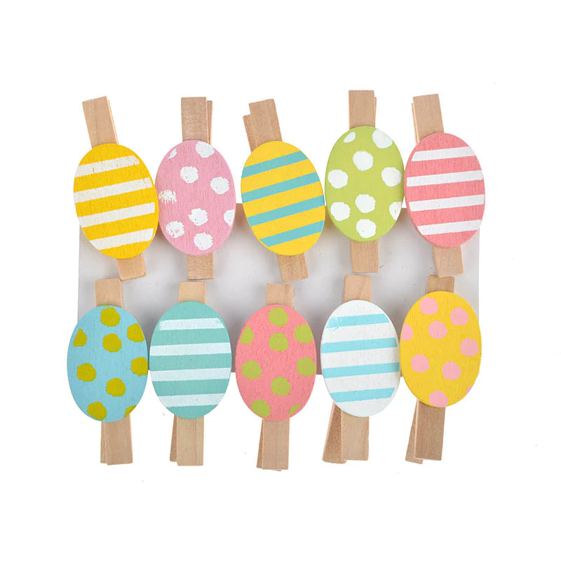 Handmade Wooden Craft Egg Easter Party Decoration