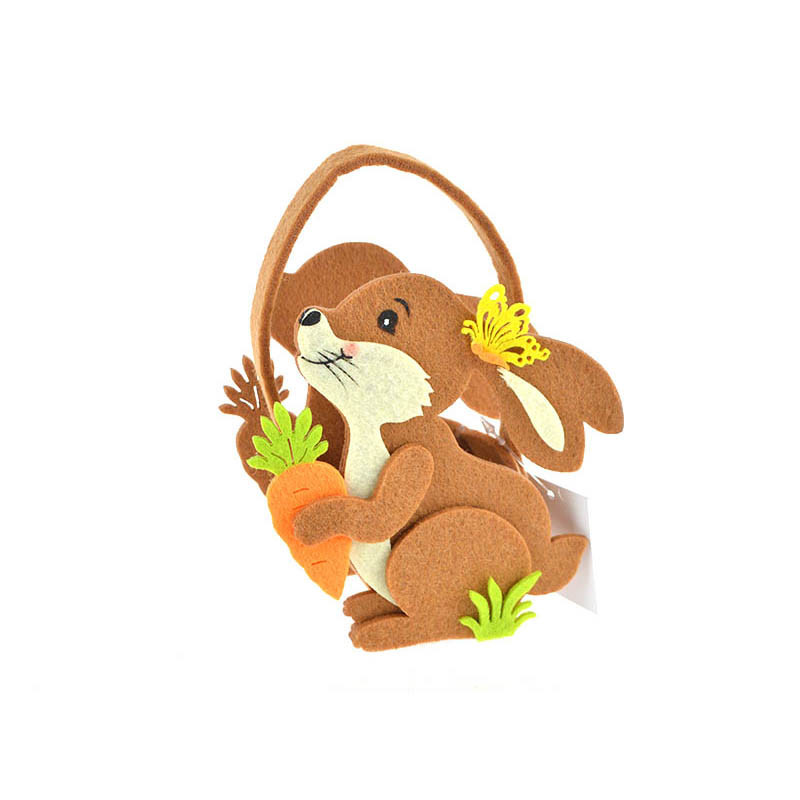 Felt Easter Gift Bunny Carrot Rabbit Basket