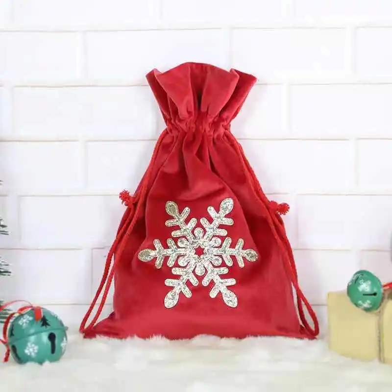 OEM Velvet Christmas gift bag holiday suppliers
