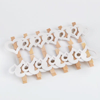 Wooden Heart Photo Paper Pegs Clips For Wedding Decor