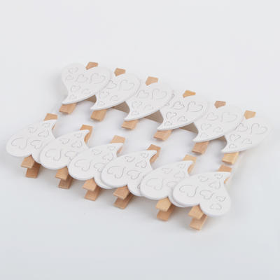 Mini Wood Heart Pegs For Wedding Party Favor