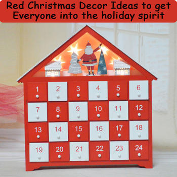 Wooden Led Light Santa Tree Advent Calendar Countdown Decorations