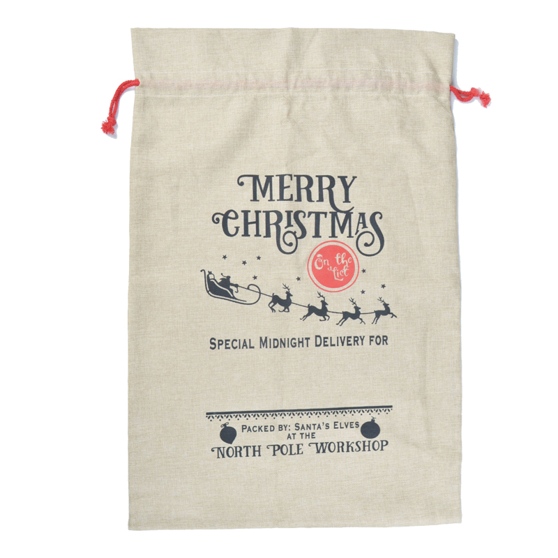 Personalized Christmas Canvas Bag Santa Gift Sack
