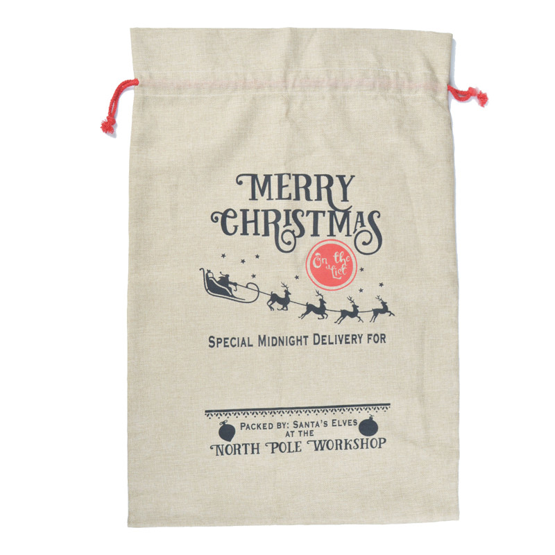 Personalized Christmas Canvas Bag Santa Gift Sack