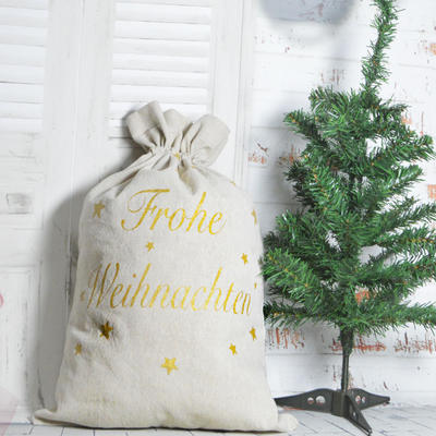 Christmas Hessian Santa Sack Stocking Gift Bags