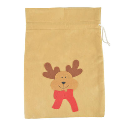 Felt Santa Claus Christmas Gift Bag with Reindeer