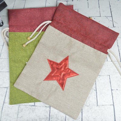 Drawstring Pouch Sack Pattern for Christmas Decoration