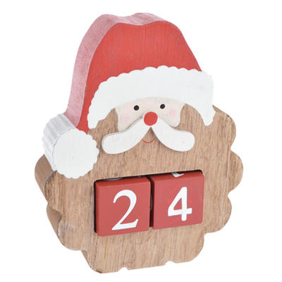 Wooden Santa Days Christmas Countdown Decoration