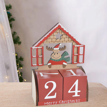 Wooden Kitchen Craft Santa Sign Days  Advent Calendar Decoration