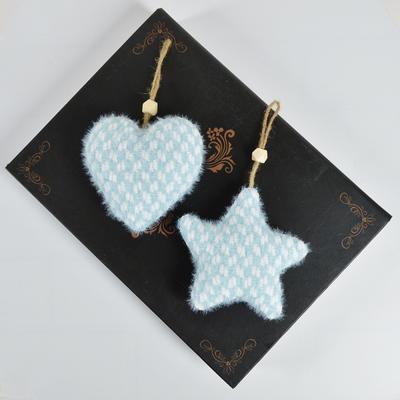 Heart Shaped Knit  Christmas Hanging Ornament
