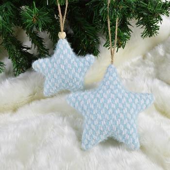 Heart Shaped Knit  Christmas Hanging Ornament