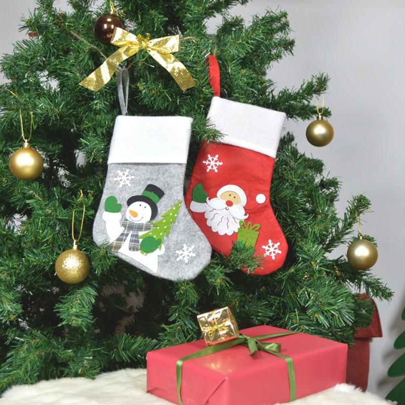 Exquisite Soft Hanging Fabric Christmas Stockings