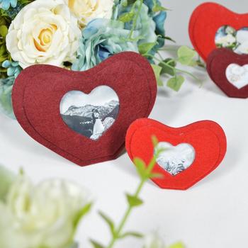 Felt Red Heart Shaped Photo Album Wedding Decoration