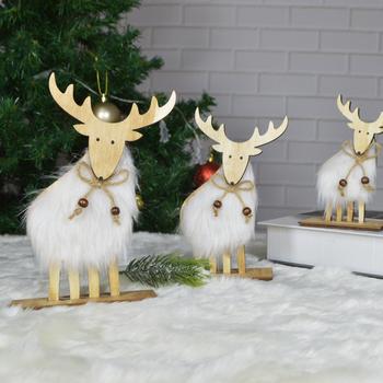 Wood Animal Design Deer Christmas Home Decorationornament