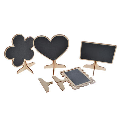 Mini Heart Shape Wooden Blackboard For Wedding  Decoration