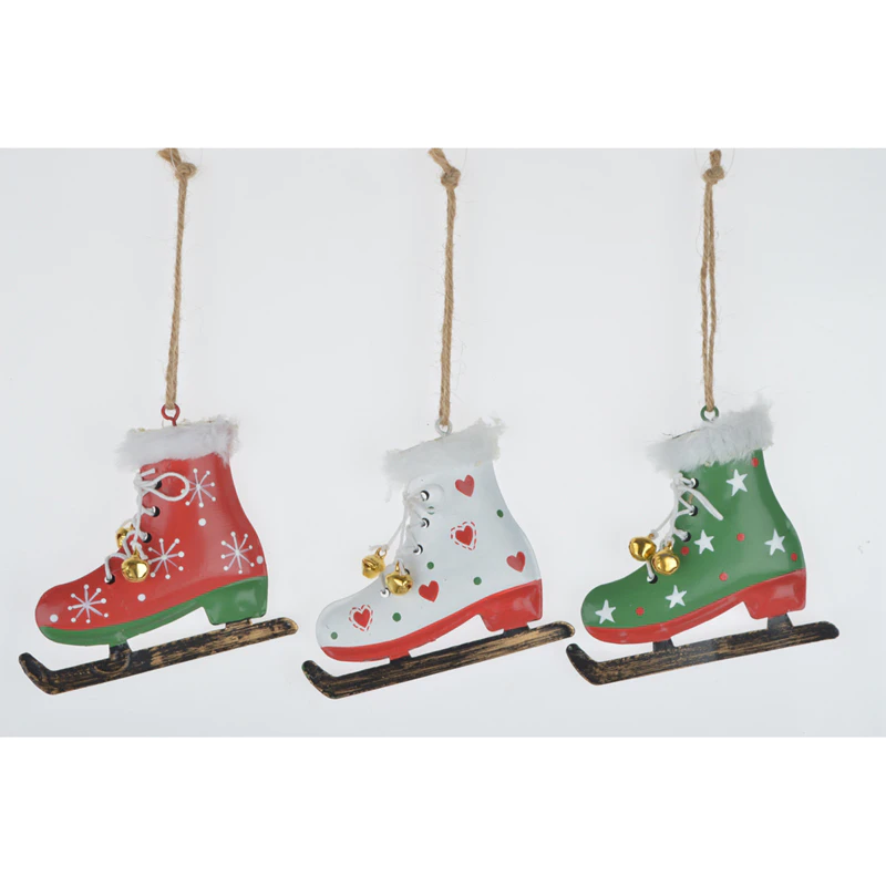 Metal snowshoes pendant Christmas Tree Decorations