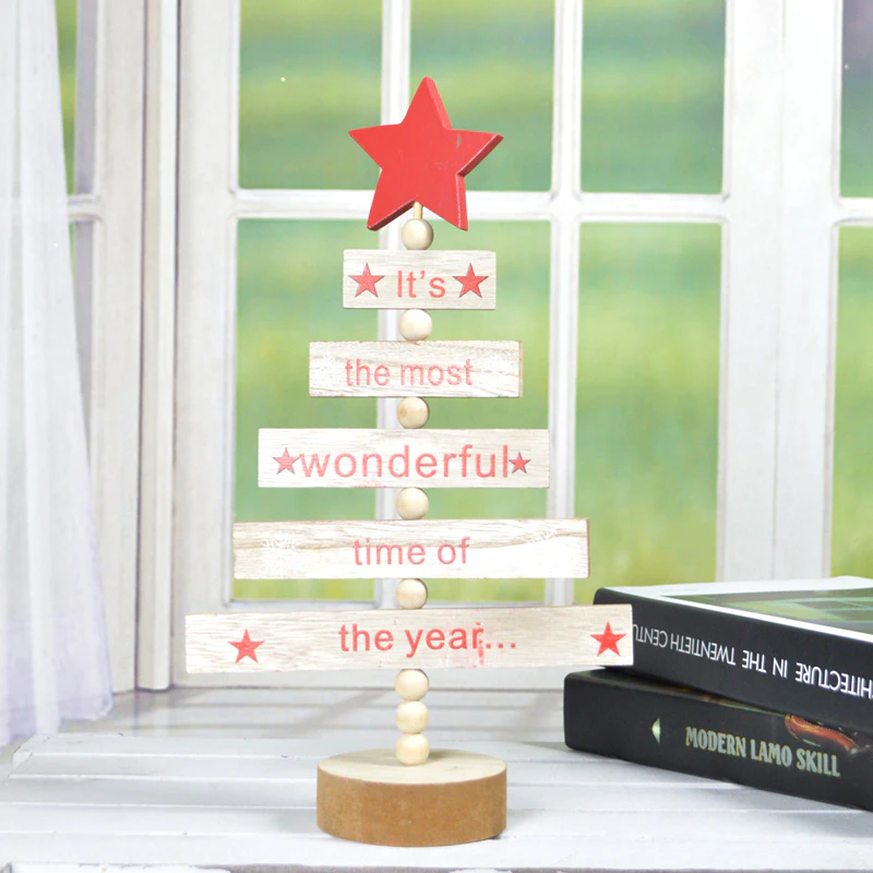 Tree Shaped Blessing Words Christmas Decor