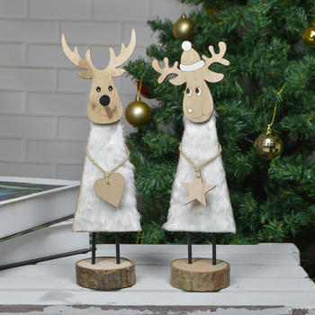 Hand made christmas reindeer decoration xmas table decor