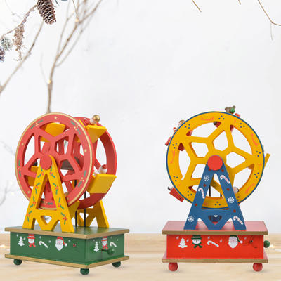 Handmade wooden ferris wheel music box