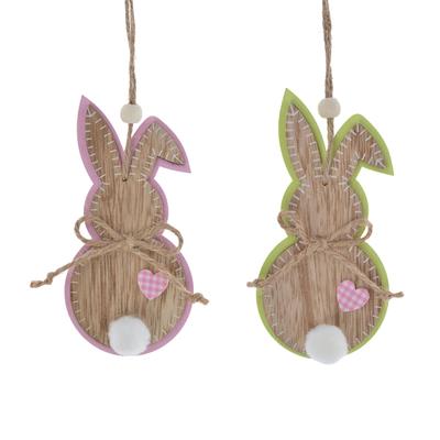 Plywood easter rabbit decoration wooden bunny hanging