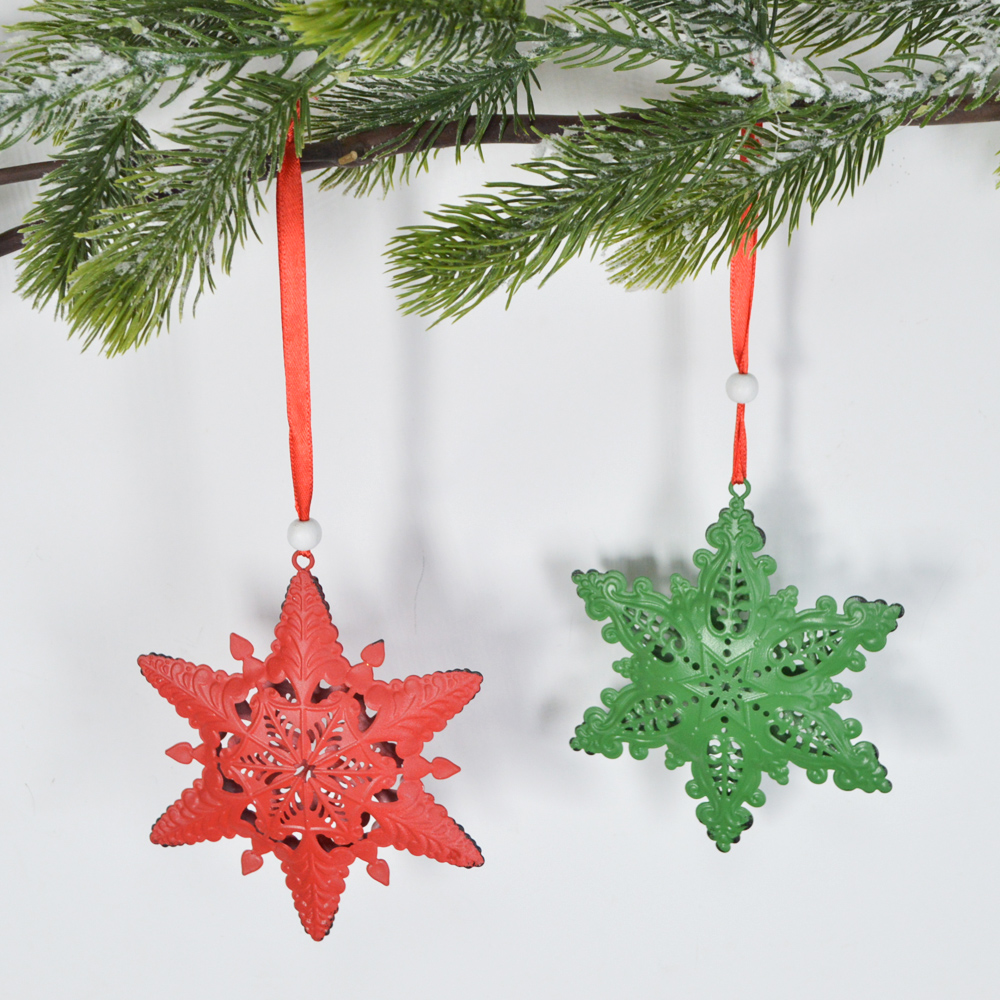 Christmas tree decoration attractive designs metal snowflake