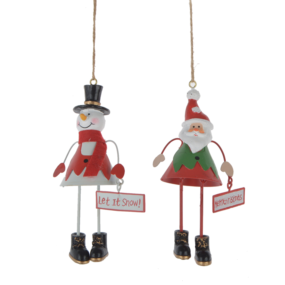 metal snowman hanging Santa Clause Christmas pendant