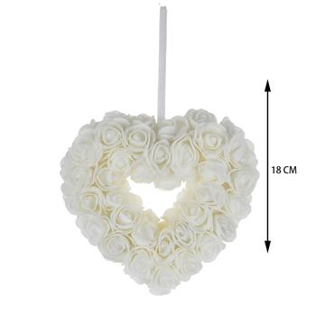 Hand made fabric flower combine heart design wedding decoration