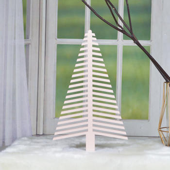 Wooden Christmas tree shaped tabletop decoration