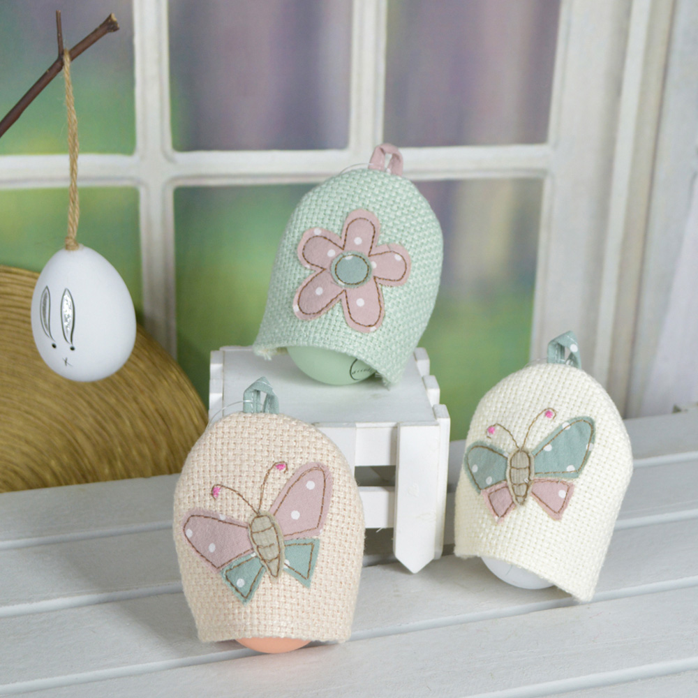fabric bag shape craft decoration egg holder candy cover Easter pendants favor gift