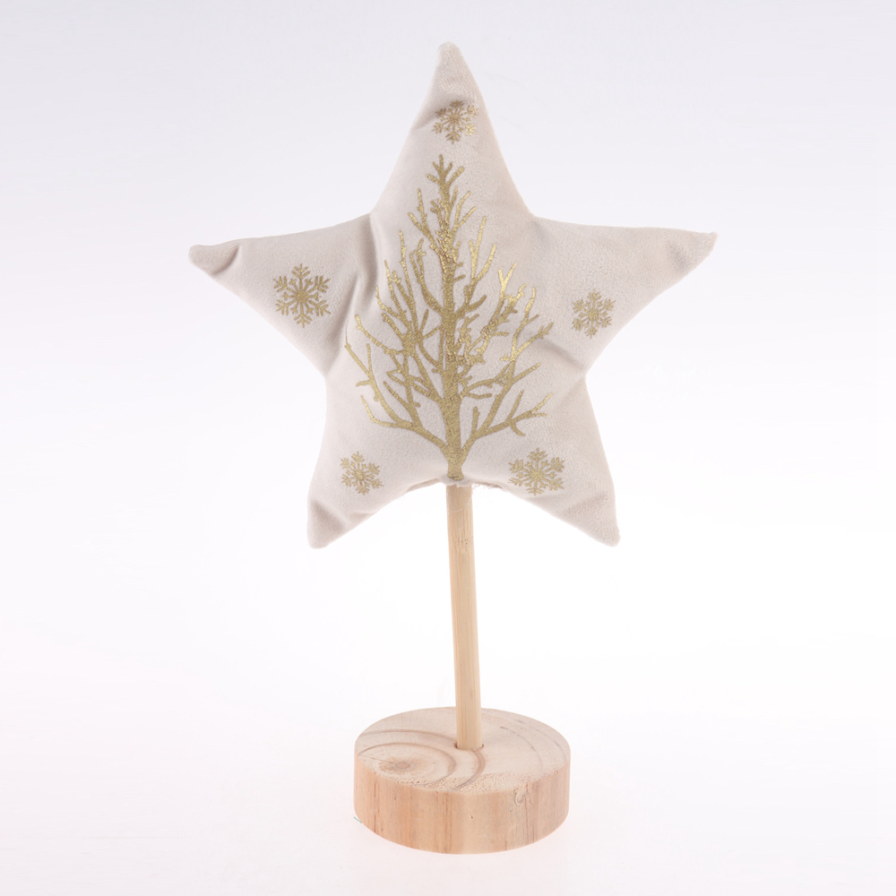 velvet  star shape embellishment christmas festival room decoration