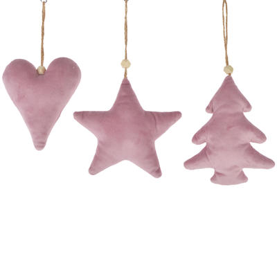 Knit tree/star/heart shape filler christmas tree hanger wall hanging
