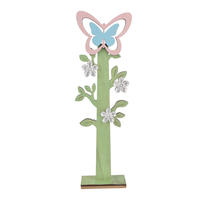 standing wooden tree butterfly/bird/flower shape on top easter craft decoration