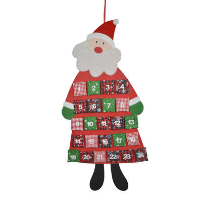 Wholesale felt tree 1-24 Christmas santa advent calendar pendants, children's candy bags