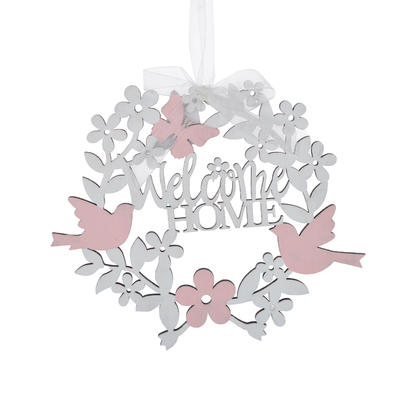 Easter wreath pendant Hanging Wooden flower home ornament decoration