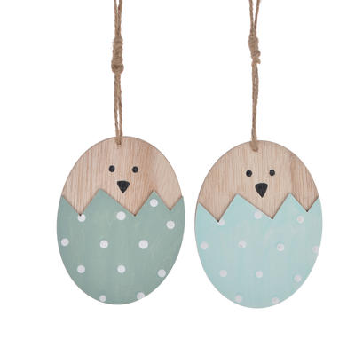 wooden easter handmade cute egg natural hanger decoration