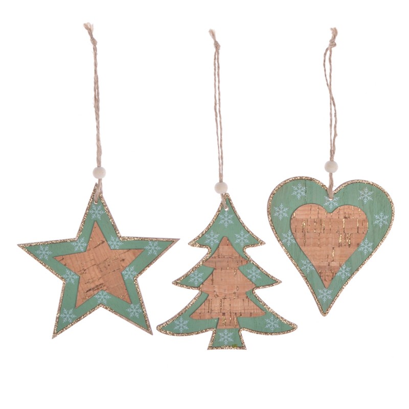 Customized Rustic wooden christmas tree hanging with snowflake design