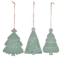 Color printing wooden christmas tree ornaments