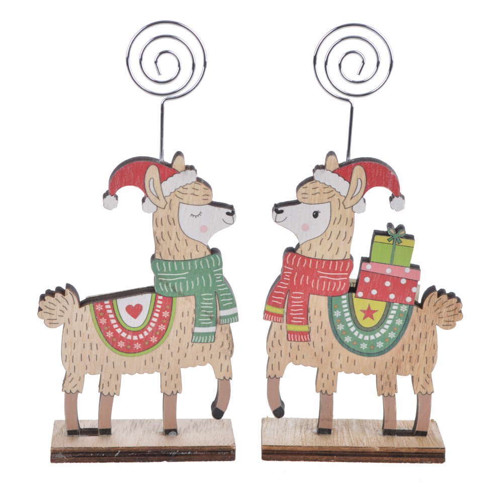 wooden winter lamb carries the Christmas gift album