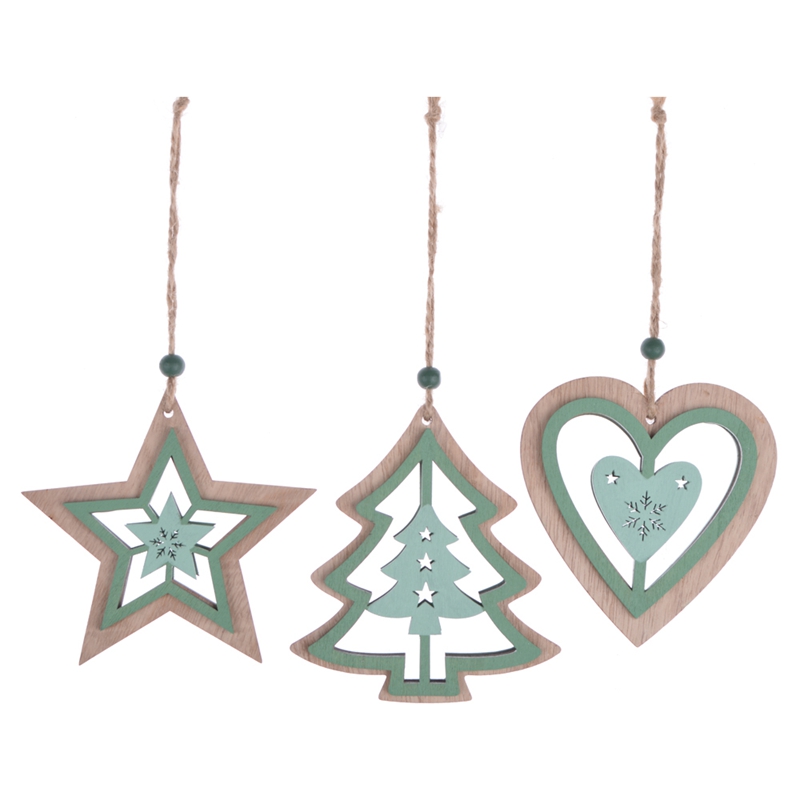 Hot sales wooden christmas tree pendent