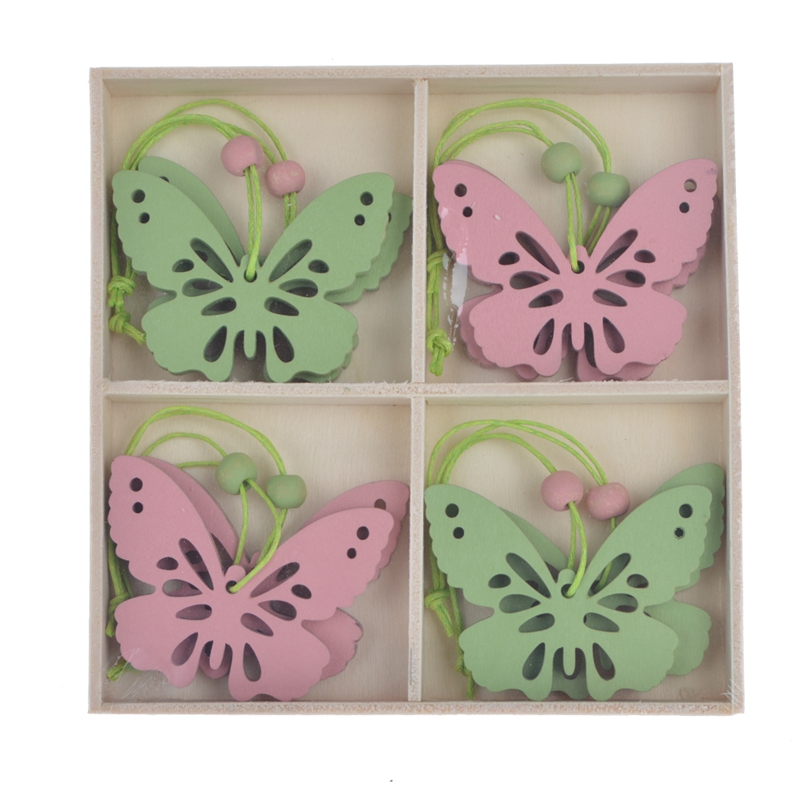 New design wooden easter butterfly hanging