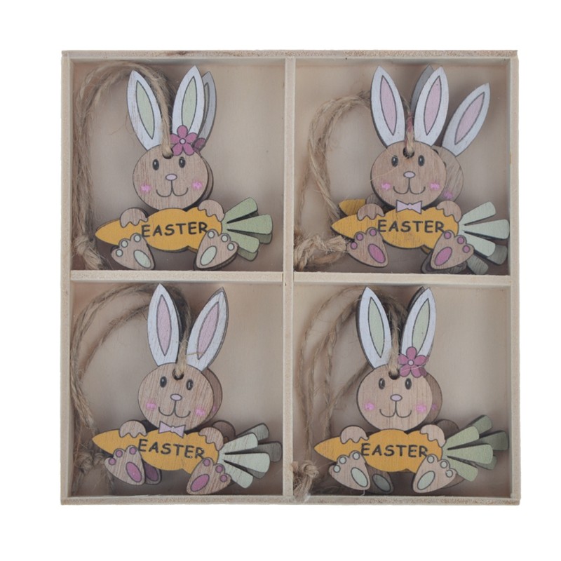 Easter rabbit wooden home decoration items