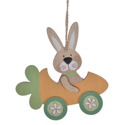 Easter spring festival decoration wooden rabbit carrot