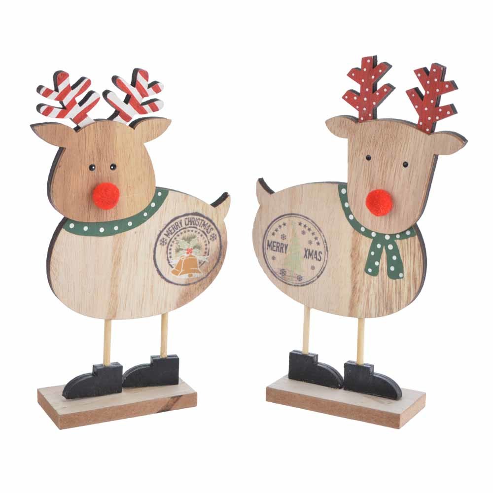 2020 wooden elk merry christmas dinner party table decorations for home Xmas window decor