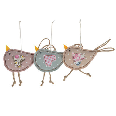 fabric handmade birds shape kids favorite gifts holiday hanging ornament