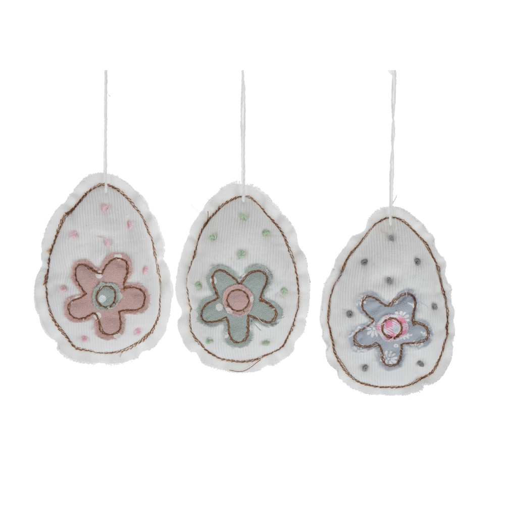 cute design fabric knit egg shape flower sewing kids favorite gifts easter door hanger tree ornament