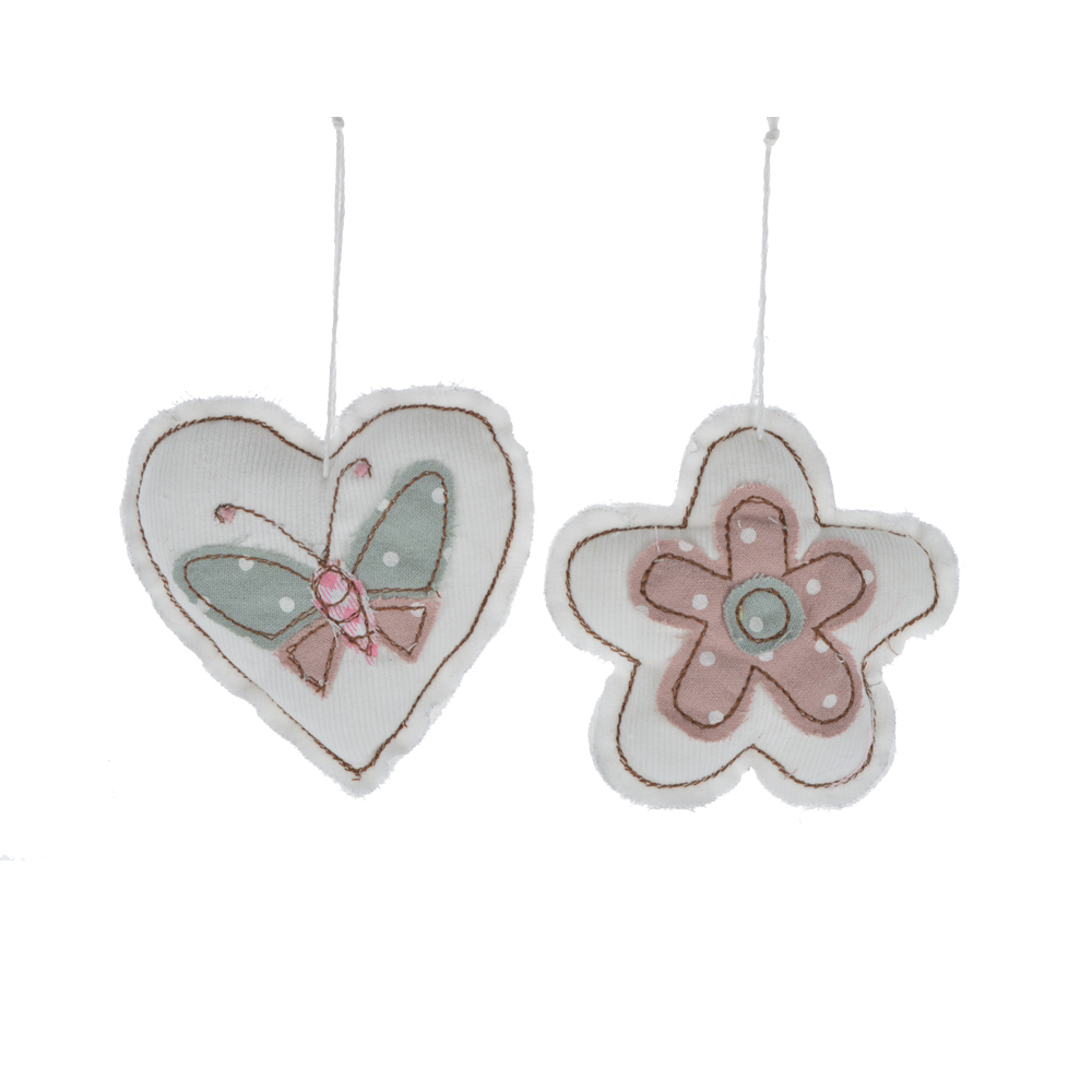 cute design fabric knit heart love / flower hanging kids favorite gifts easter pendant