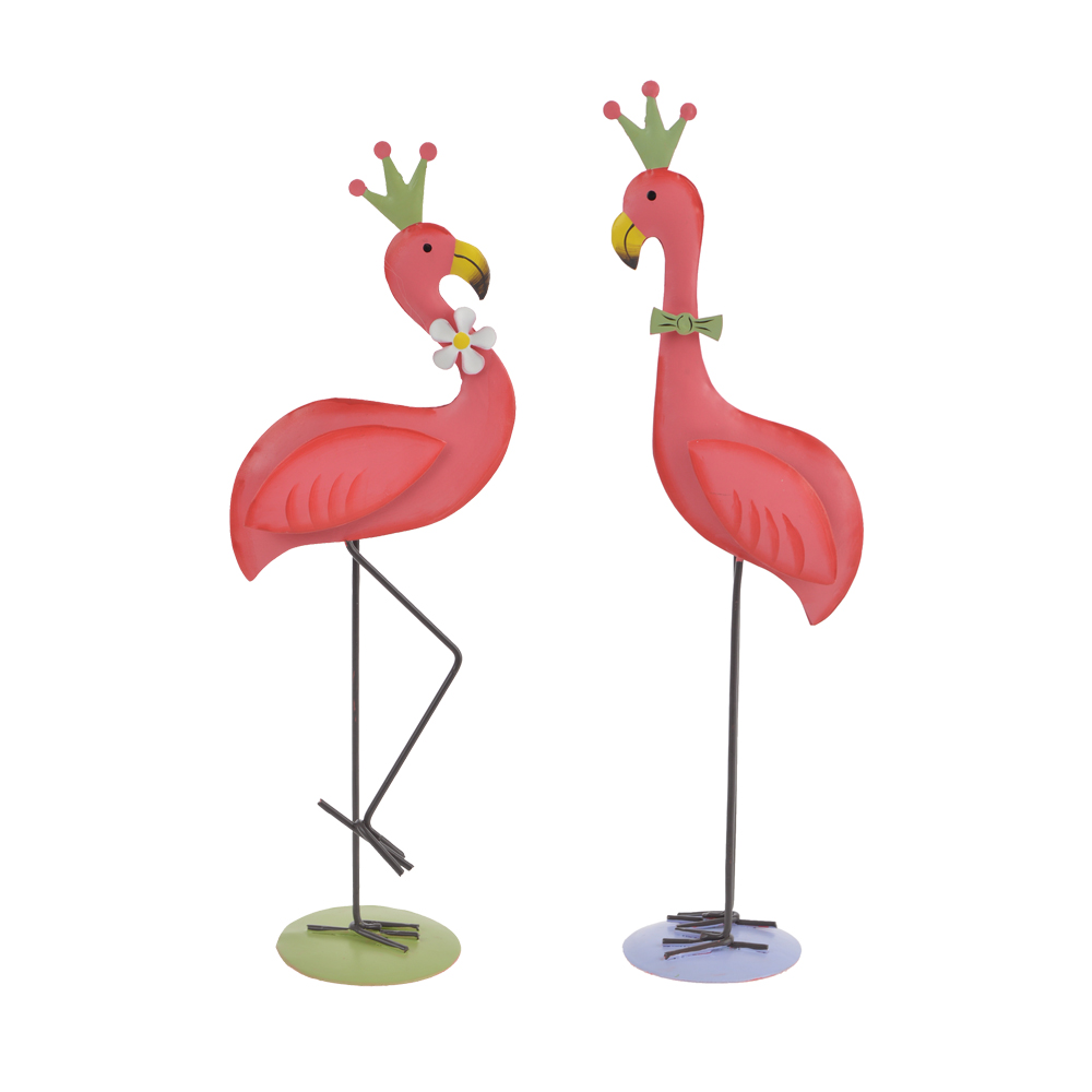 summer party decoration Flamingo shape metal for home gift