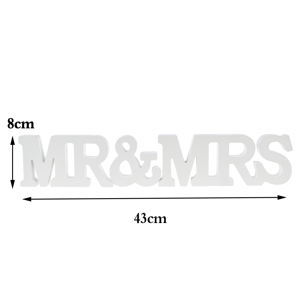 Wooden Mr&Mrs sign pattern laser cut wedding decoration favorite gifts