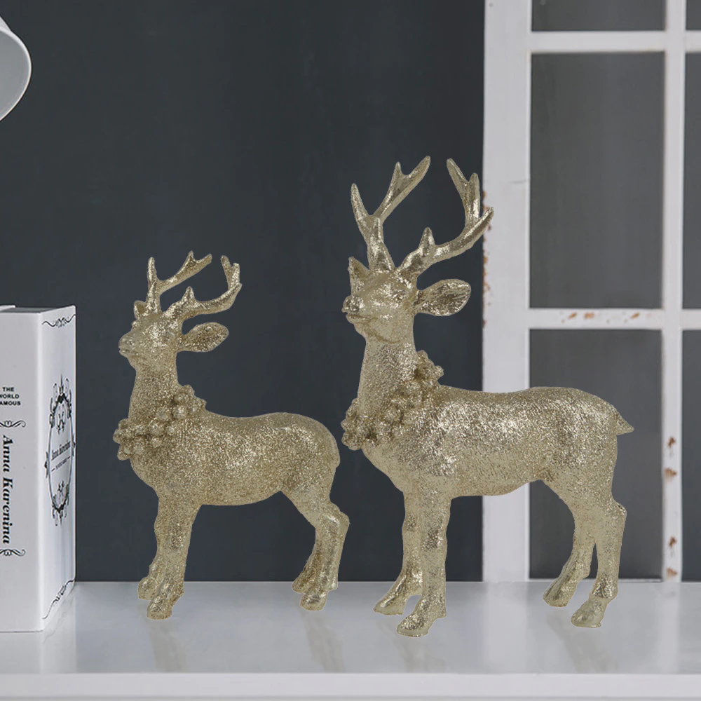 Supplies resin Christmas decoration Party DIY decorations champagne station deer statues table ornaments