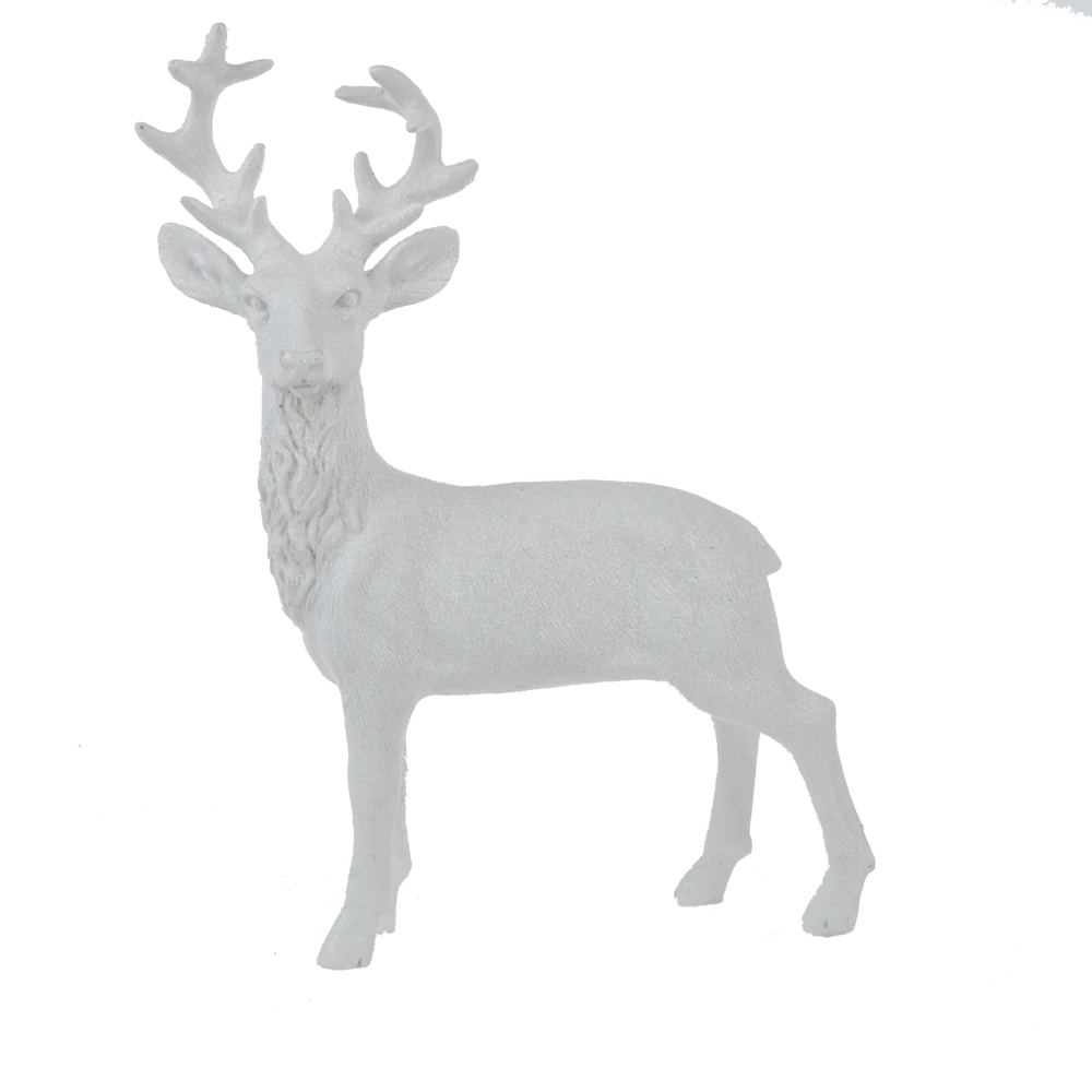 Factory supply resin ornament white champagne station deer decor office table decor home decorations
